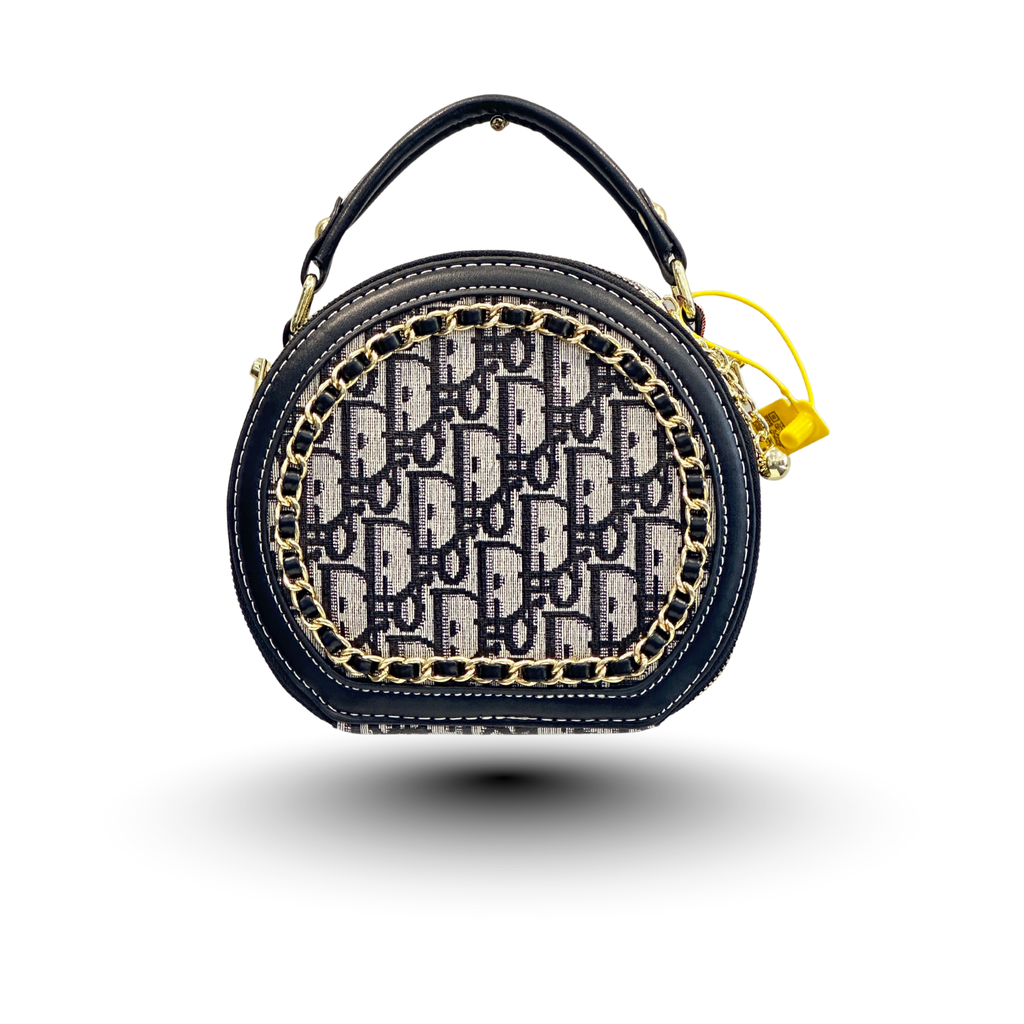 Luxury Monogram Mini Handbag with Chain Accent