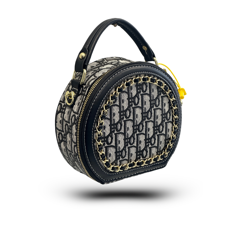 Luxury Monogram Mini Handbag with Chain Accent