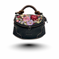 Sequence Floral Embroidered Top-Handle Sling Bag